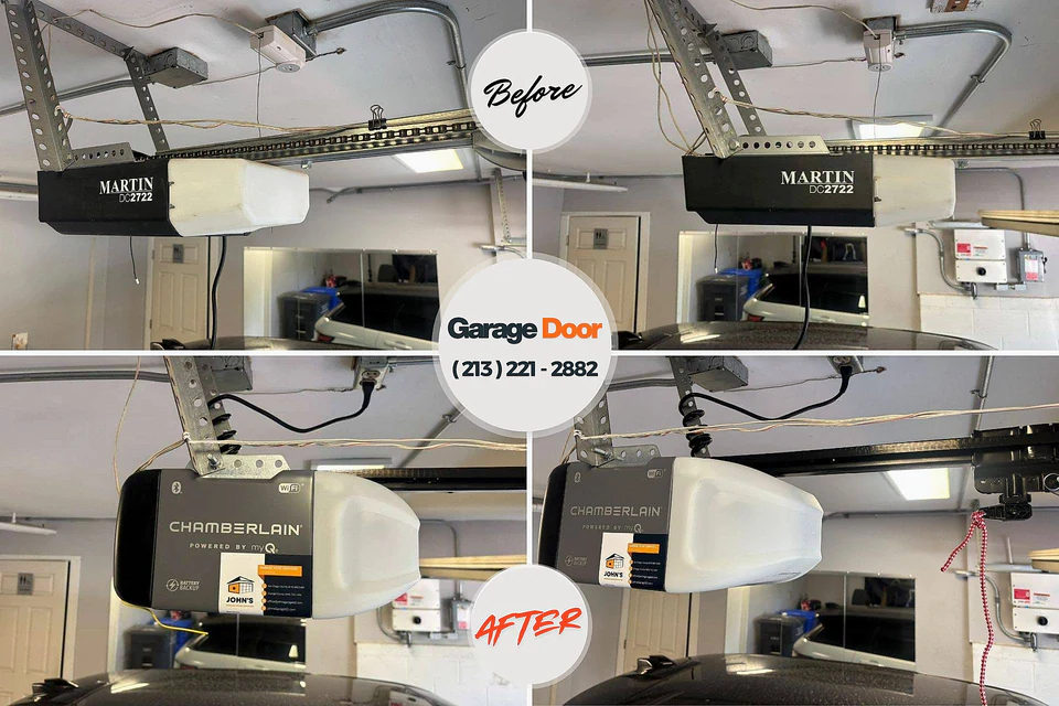 Before and after: garage door repair Cape Neddick, ME